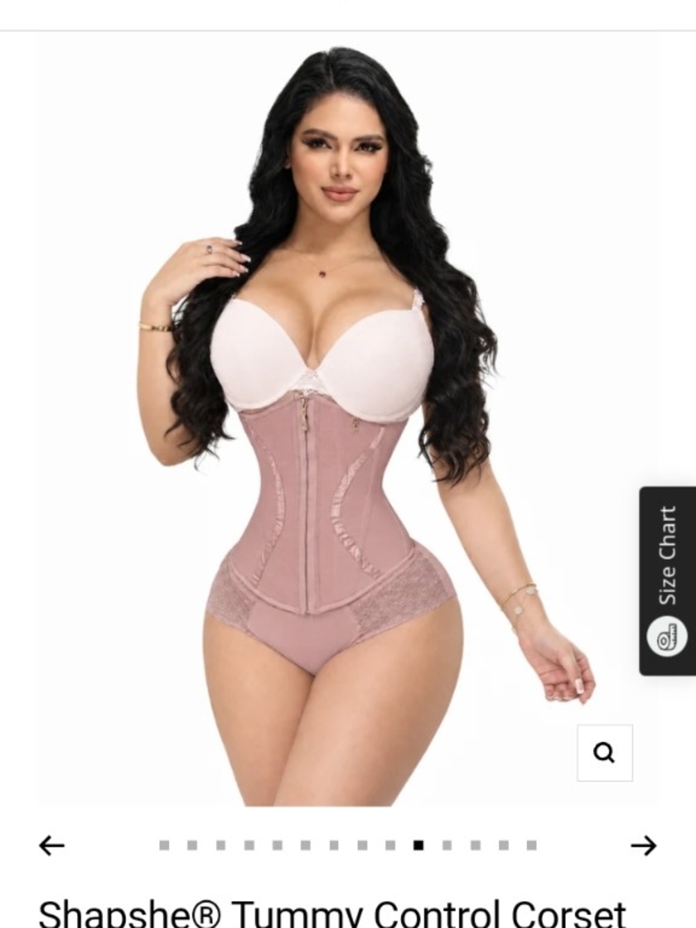 Dusty Rose Waist-Defining Tummy Control Corset